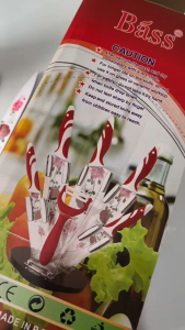 PISAU SET BASS 5 IN 1 PISAU DAPUR BAHAN KERAMIK PISAU DAGING SERBAGUNA