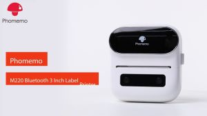 phomemo M220 Thermal Label Printer Support 20-80mm Width LabelPortable Sticker Label Maker Machine Great for Clothing Jewelry Supermarket Retail Store Home Barcode Price Name Printing