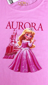 kaos anak perempuan princess bahan katun lembut dan adem usia 1-9 thn