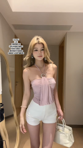 Áo Hai Dây Cổ Yếm Form Ôm Phong Cách rẻ Trung Dễ Phối Outfit