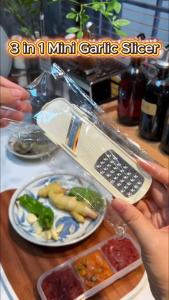 3-in-1 Multifunction Vegetable Garlic Press Ginger Slicer Slice Shred Grate Kitchen Tool/Pemotong Sayur Pelbagai Fungsi