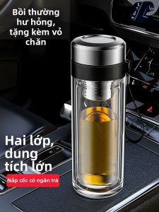 M·S | Double Layer Insulated Transparent Large Capacity Tea Separation Glass Cup