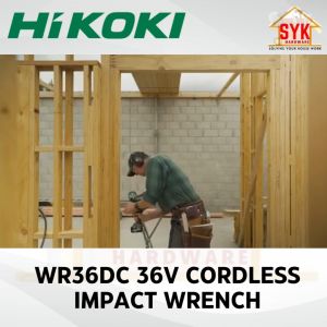 SYK HIKOKI WR36DC 36V IP56 MULTIVOLT Brushless Cordless Impact Wrench SOLO Battery Wrench Mesin Impak Sepana Tanpa Wayar