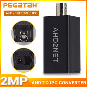 PEGATAH AHD/TVI/CVI Signal Source Analog to IP Camera Converter 2MP 1080P Full HD ONVIF Protocol RJ45 Output For NVR Systems