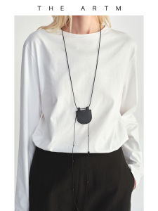Leather Moon Crescent Mini Bag Necklace