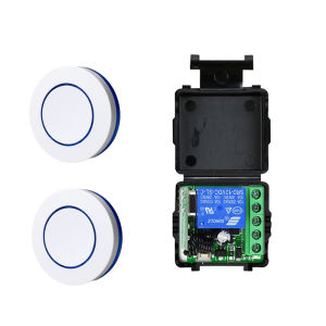 433Mhz Round Button DC 6V 9V 12V 24V RF Relay Module Remote Control SwitchWireless Kit for LED Lamp Bulb Gate Door Fan