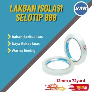 Isolasi Bening Kecil Tebal Selotip Untuk Bungkus Kado Ukuran 12mm Rekat Kuat Berkualitas OPP Tape