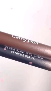 เคที่ดอลล์ 2in1 อินไลเนอร์ + อายไลเนอร์ อัลตร้าสลิม เนื้อเจล สีดำ 0.07g Cathy Doll Ultra Slim Gel Liner