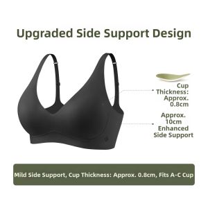 SUJILIANGPIN | seamless bra Gathering Small Chest Seamless Nude Thin Bra