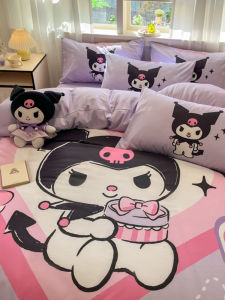 DREAM HOME | Bộ Chăn Ga Gối Cotton Hình Cartoon Croomi