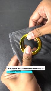 Smokring Gorden (12 lubang+12 pcs ring) WARNA GOLD (BELI BANYAK BISA TANPA PUTUS) isi 5 10 12 lubang dan pita