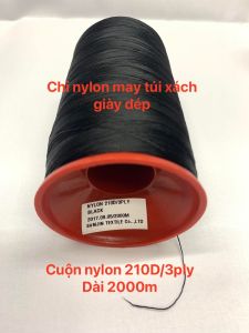 Chỉ Nylon 210D/3Ply cuộn 2.000m dùng may túi xách giày dép xỏ hạt cườmhạt trai