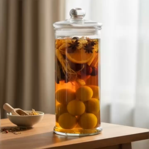 Bình Ngâm Rượu Thủy Tinh 19 Lít Trụ Trơn Dày Dặn - Hũ Đựng Sâm Đinh Lăng Hoa Quả Decor Phòng Khách Cao Cấp TT19L