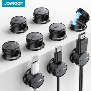 Joyroom 9 Pcs Cable Management Cord Organizer Magnetic Cable Clips Adhesive Wire Holder Keeper Under Desk Cord Hider JR-ZS468