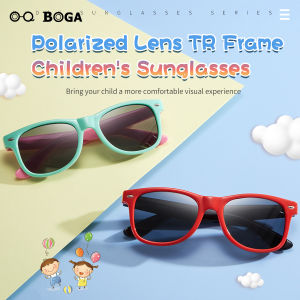OQ BOGA 8 Colors Kids Oval Frame Polarized Sunglasses Children Outdoor Eye Protection Full Rim Sun Glasses