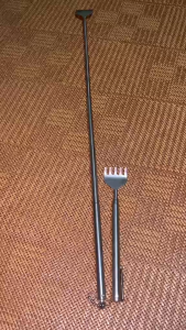 A2RN (2ชิ้น) ไม้เกาหลัง ทีเกาหลัง ไม้เกาหลังสแตนเลส ยืดหดปรับได้ 4ระดับ สีเงิน