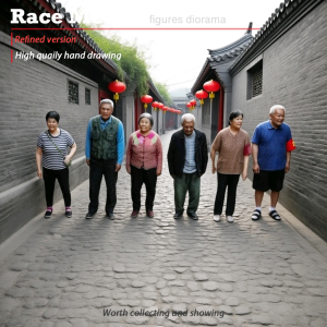 โมเดลจิ๋วแบบนิ่ง 164 187 รูปปั้นคุณยายคุณปู่คุณพ่อคุณแม่ ของสะสมขนาดเล็ก แบรนด์เหรียญรางวัลแข่งขัน สำหรับผู้ใหญ่ที่ชื่นชอบ