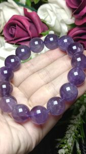 (Certificate) High Grade Purple Amethyst Bracelet 14mm+ (附证书)天然高货紫冰透体水晶手串 14mm+