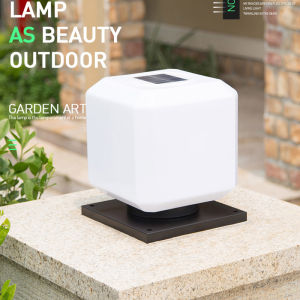 Modern E27 LED solar energy pillar light Wall lamps outdoor lighting garden courtyard fence waterproof Street Garland home decor