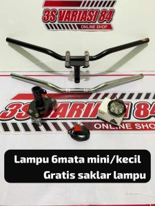 Paketan stang Rzr+adaptor stang+lampu tembak LED=✓Gratis saklar lampu...