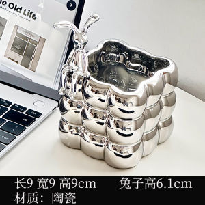 Thùng Rác Mini Bàn Nhà Bếp Nhỏ Xinh Xắn Dễ Thương Dung Tích 1L Bằng Gốm Sứ Hình Vuông Dùng Cho Phòng Khách Văn Phòng