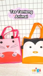 Tas Tenteng ANIMAL Spunbond Goodie Bag Ulang Tahun Anak Tas Bingkisan Snack Ultah Harga Goody Bag rosir