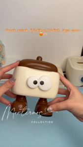 MONTERNOS: Tempat Penyimpanan Serbaguna Bermotif Lucu & Aesthetic Tusuk Gigi/Kosmetik Dengan Penutup Anti Debu