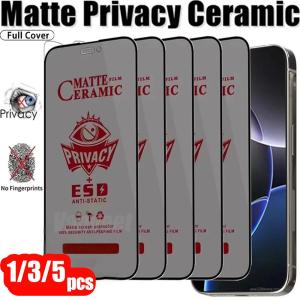 1/3/5Pcs Matte Ceramic Privacy Film Screen Protector For Xiaomi Poco X6 X7 Pro F6 F7 C75 C71 M7 M6 F5 X5 M5S M3 F3 X3 Anti Spy