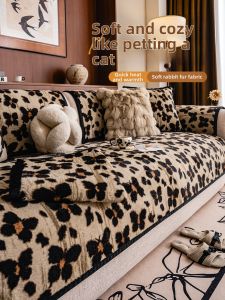 Luxurious Rabbit Fur Sofa Cushion Anti-slip