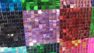 30X30cm Sequin Wall Backdrop Decoration Rainbow Sequin Square Panel for Birthday Party Wedding Event Decor