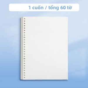 Giấy Nạp Thêm Rời Cho Sổ Tay 60 Tờ Khổ A5 B5 A4 Có Kẻ Dòng/không Kẻ Dòng 20/26/30 Lỗ Giấy Dày Trang Chèn