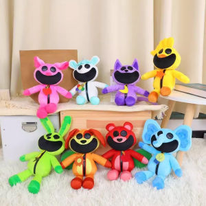【New Hot Sale】30cm Smiling Critters Scary Smiling Animal Big Mouth Purple Cat Plush Toy Sleepy Cat Monster Doll Soft Toy Peluches Pillow Christmas Gift Kids