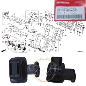 *Sda Tao Accord 2004-2011 Rear/ Belakang Seat Cushion Clip Snb Civic 82137-Sda-003