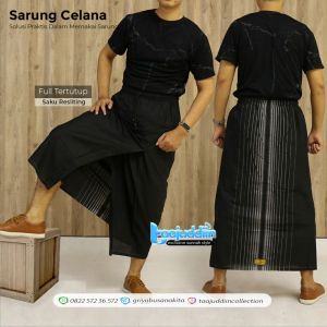 Sarung Celana pria Dewasa FULL tertutup Depan Belakang Cesar Pria Solusi Praktis Menggunakan Sarung Wadimor Mangga Gajah duduk