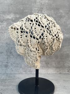 Handmade Knitted French Style Hollow Out Women's Hat & Tassel Headscarf