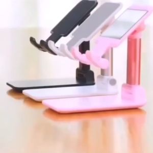 Foldable Phone Stand for Desk - Adjustable Holder for TikTok Live/Online Class Hands-Free for Eating (Fits Universal for All Phones/Tablet)