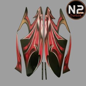Striping Stiker Polet Motor Yamaha RX KING 2006 Sticker List Body RX King Rx King Hitam Merah