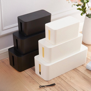 Large Size Socket Cable Management Box Router Power Cord Storage Container Plastic Wire Organizer for Living Room
