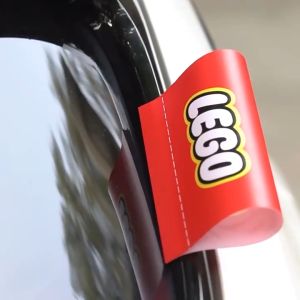 【In Stock】Car/Motorcycle Wash Label Lego Trunk Door Tailgate Creative Unique Decorative Sticker  Wash Mark Tailgate Toy Labels Water TagTeam Warning Accessories 15*20CM