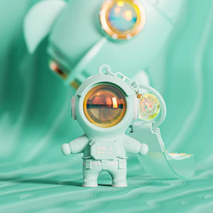 1pc Space Astronaut Keychain: Add a Touch of Magic to Your Car Keys with a Sunset Projector Light Keyring