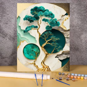 Bandai | Paint By Numbers Kits On Canvas Scenery DIY Frameless 40x50cm Oil Painting By Numbers Landscape Handpaint Wall Art Home Decor