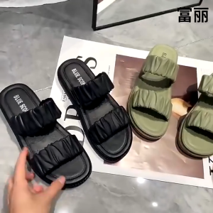 Slipper Women Casual Slippers Black White Summer Soft Sole Flip Flops Kasut Perempuan Selipar Wanita