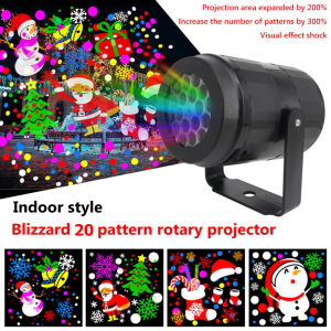 [Fast Delivery] LED Projector Light Christmas Pattern Xmas Projection Light Waterproof 360 Rotatable Decorative Lighting