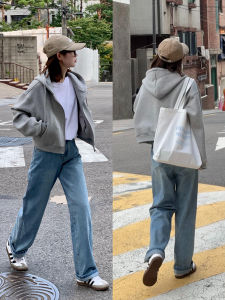 SUHUIQIAN | Hooded Casual Outerwear For Petite Loose Spring Autumn
