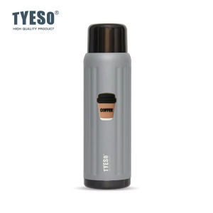 TYESO | Tyeso 750ml Vacuum Flasks Leakproof Insulated Water Bottle Stainless Steel Travel Mug for Hot Cold Drinks with Coffee Sticker