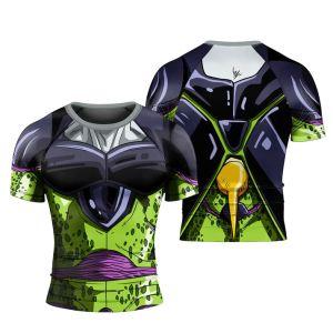 Bandai | Hot Selling Fashion New Products Hot Selling Dragon Ball Sharu Boys and Girls Short Sleeved T-shirt Casual 3D Printed T-shirt