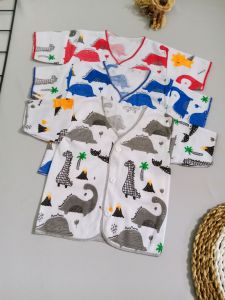 baju bayi lengan pendek 0-6 bulan motif dinosaurus