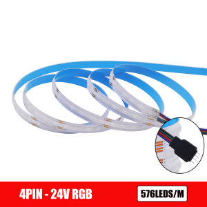 12V 24V COB LED Strip RGB RGBW RGBWW RGBCCT High Bright Dotless Flexible 784/840 LEDs/M Indoor Home Decor Diode Rope Light