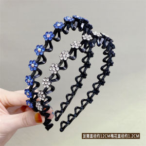 คลิปผมแบบเรียบง่ายสีน้ำเงิน คลิปผมประดับเพชรสำหรับผู้หญิง คลิปผมสำหรับล้างหน้าในช่วงฤดูร้อน ที่คาดผมแบบทันสมัย ​​ที่สวมใส่สบาย