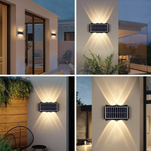 Lampu Dinding Tenaga Surya / Lampu Hias LED Outdoor Solar Cell 2 Mode ,Lampu dinding surya tahan air LED RGB